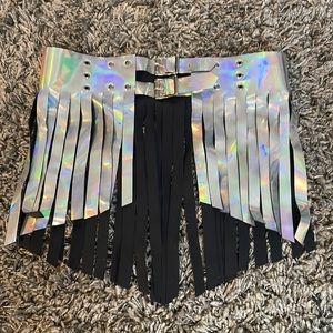 Dolls Kill fringe waist harness belt